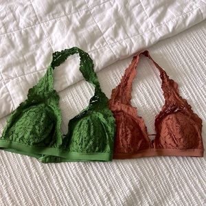 Aerie Halter Bralettes Size M. Never been worn.